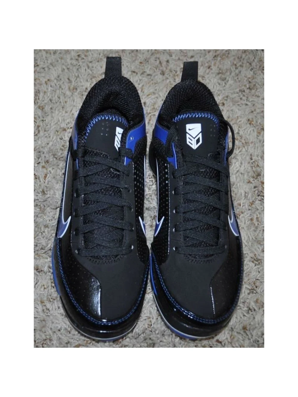 Nike Baseball Cleats 13.5 Mens Air Black Show Elite 2 Fx Leather Low Metal Shoes